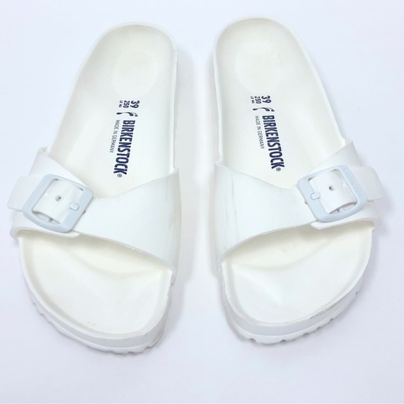 Birkenstock Shoes - Birkenstock Madrid White Rubber Sandals